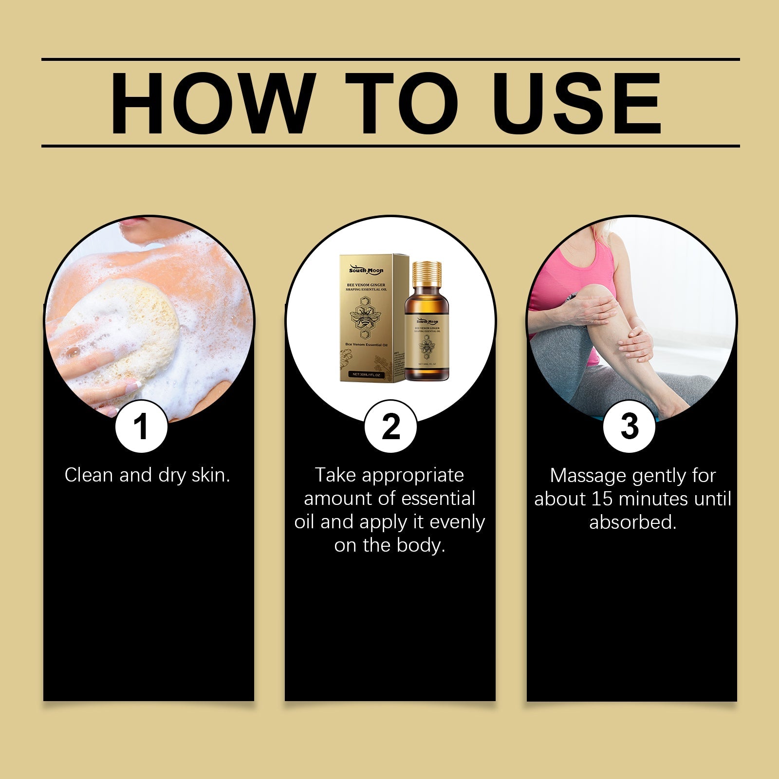 Bee Venom Body Shaping Essential Oil, Slimming Body, Firming And Moisturizing Skin, Shaping Curves And Massaging Body Oil