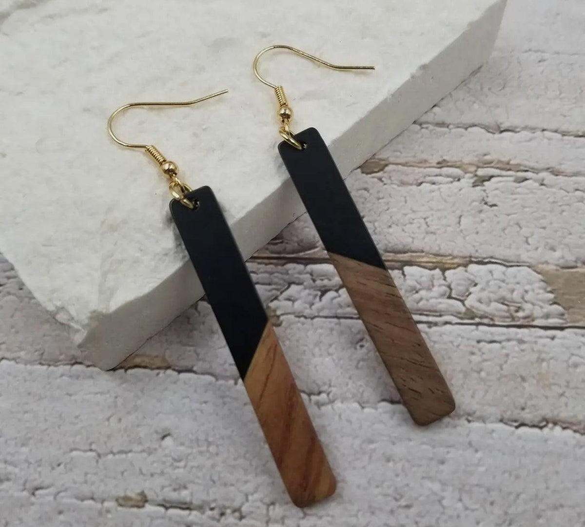 Resin Wood Earrings