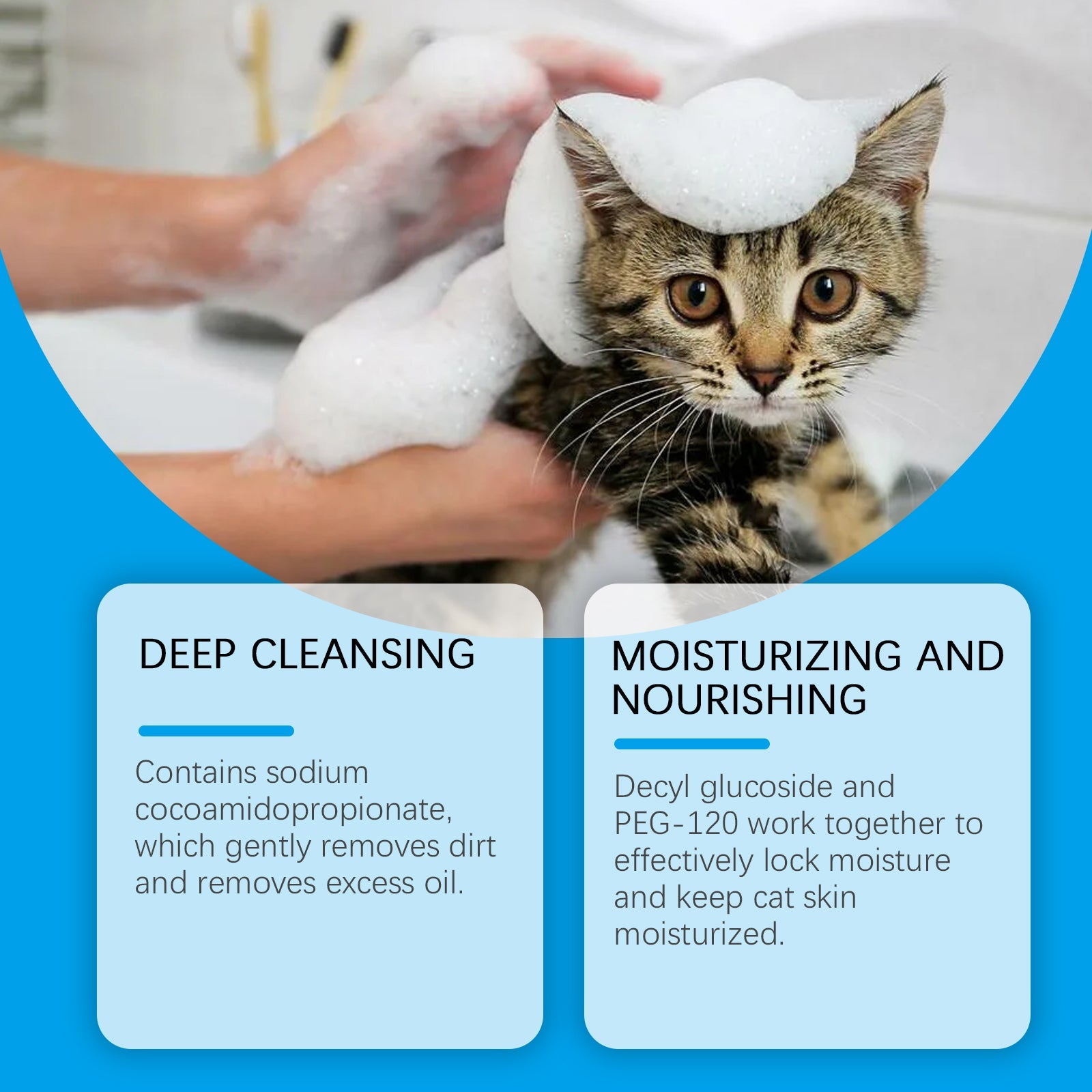 Cat Cleaning Mousse With Kitty Cleaning Foam Pet Care Gentle Non-Irritating Cleaning Mousse