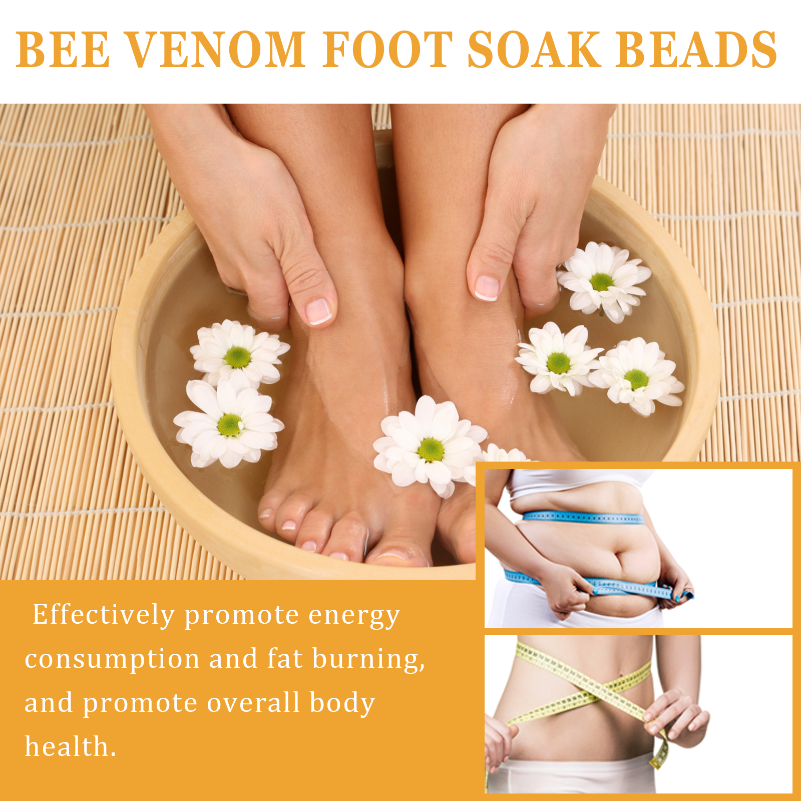 Bee Venom Foot Bath Gel Moisturizes And Cleanses Feet, Sculpts And Slimens Body And Relaxes Foot Bath Beads