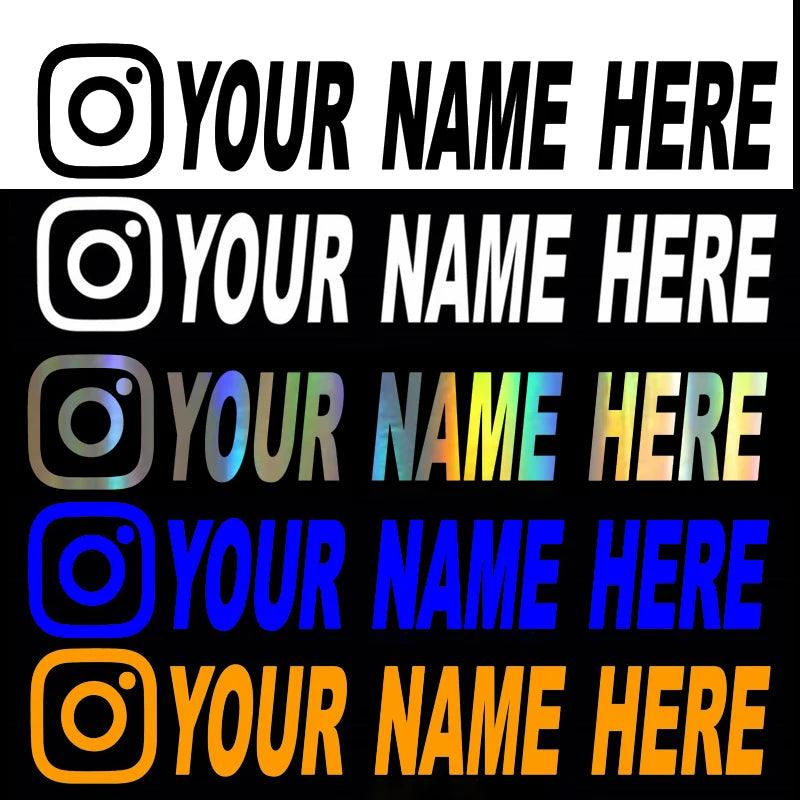 Custom username car stickers personalized Instagram motorcycle vinyl stickers