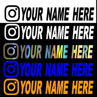 Custom username car stickers personalized Instagram motorcycle vinyl stickers
