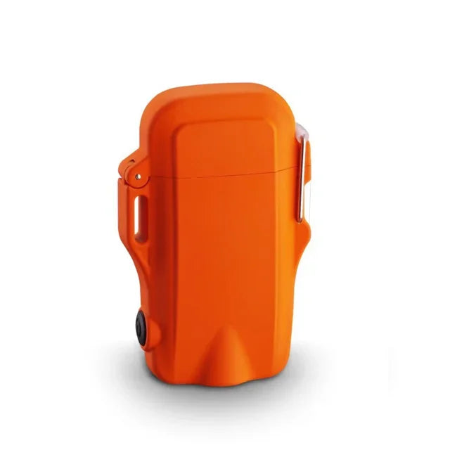 Outdoor Dual Plasma Arc Lighter With Flashlight Waterproof USB Electric Cigarette Lighter Hiking Starter Turbo lighter Men Gifts