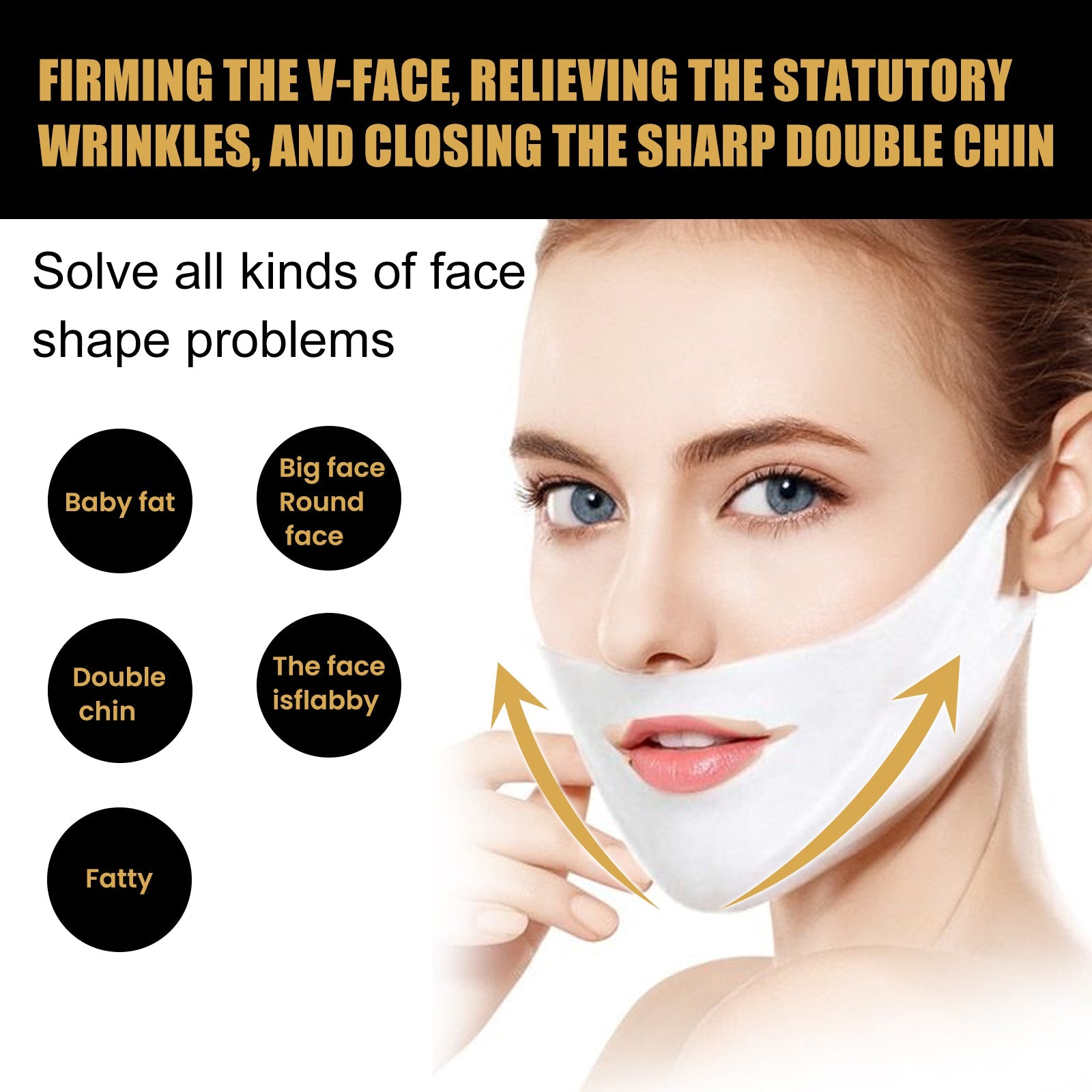 V-shaped Face Lifting Facial Mask, Tightens And Lifts Facial Skin Shapes Facial Mask