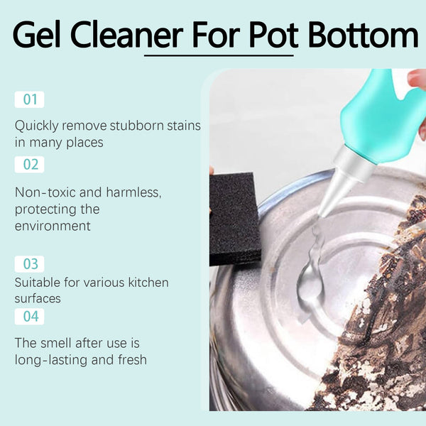 Kitchen Cleaner, Cooktop Range Hood Cooker Clean Oil Stains Black Dirt On The Bottom Of The Pan Cleanser