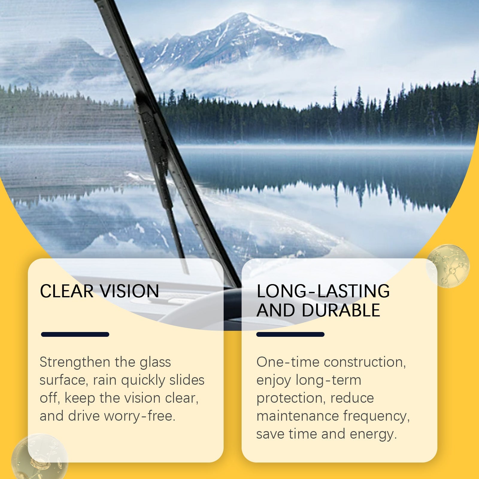 Windshield Cleaner Car Windshield Cleaner Window Decontamination Rain-Proof Cleaner