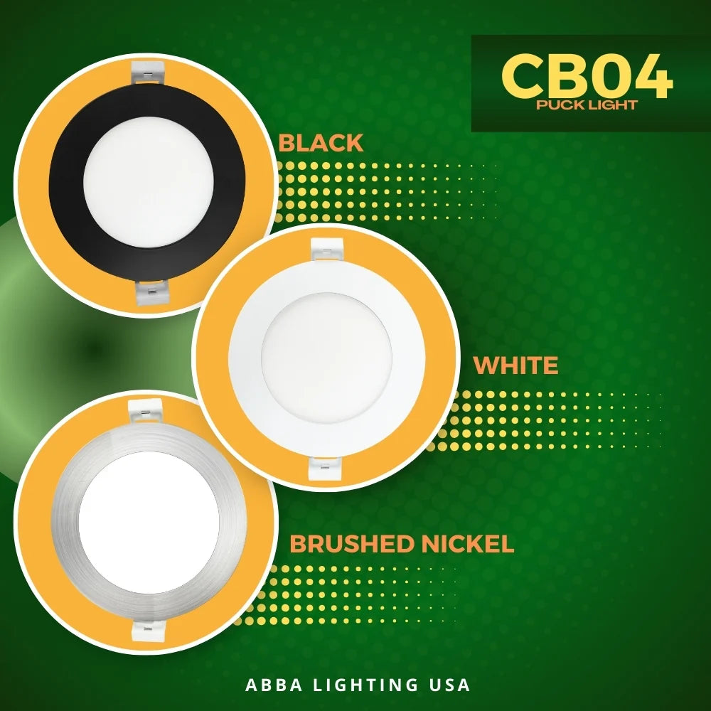 CB04 10W 3CCT Round Slim 12V LED Panel Puck Light Low Voltage Lighting Fixture