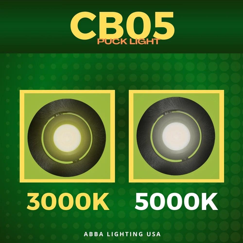 CB05 1.5W DC12 Low Voltage Round LED Cast Aluminum Recessed Cabinet Puck Light Down Lighting Fixture