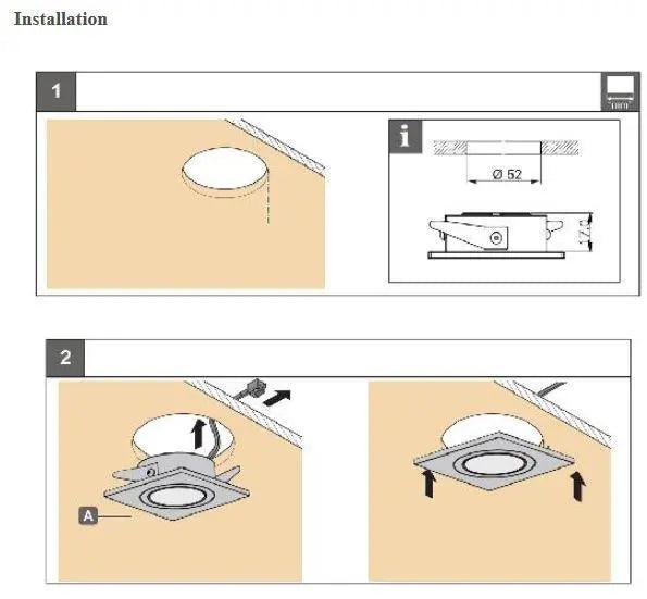 CB05 1.5W DC12 Low Voltage Round LED Cast Aluminum Recessed Cabinet Puck Light Down Lighting Fixture