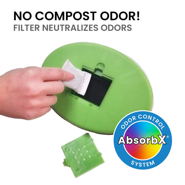 1.6 Gallon / 6.1 Liter Composite Kitchen Compost Bin with AbsorbX