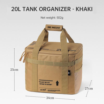 Outdoor Large Capacity Storage Bag 20L Set Pot Cooker Collision Resistant Multifunctional Portable Gas Tank Storage Bag Camping