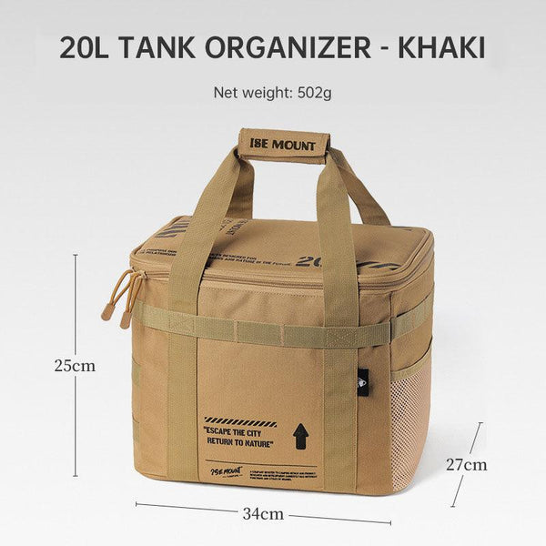 Outdoor Large Capacity Storage Bag 20L Set Pot Cooker Collision Resistant Multifunctional Portable Gas Tank Storage Bag Camping