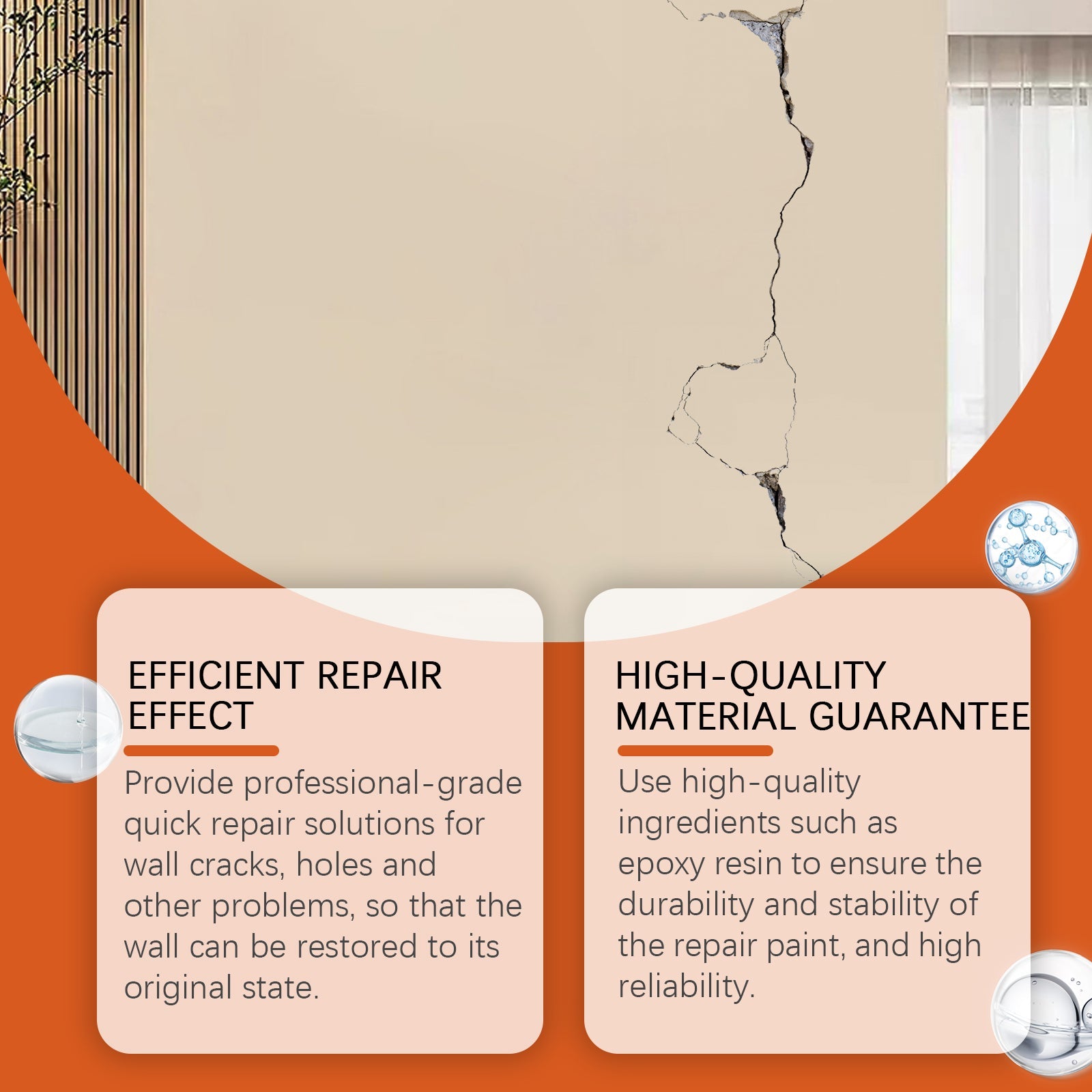 Wall Repair Kit Wall Hole Peeling Repair Wall Paste Cracked Nail Eye Wall Repair