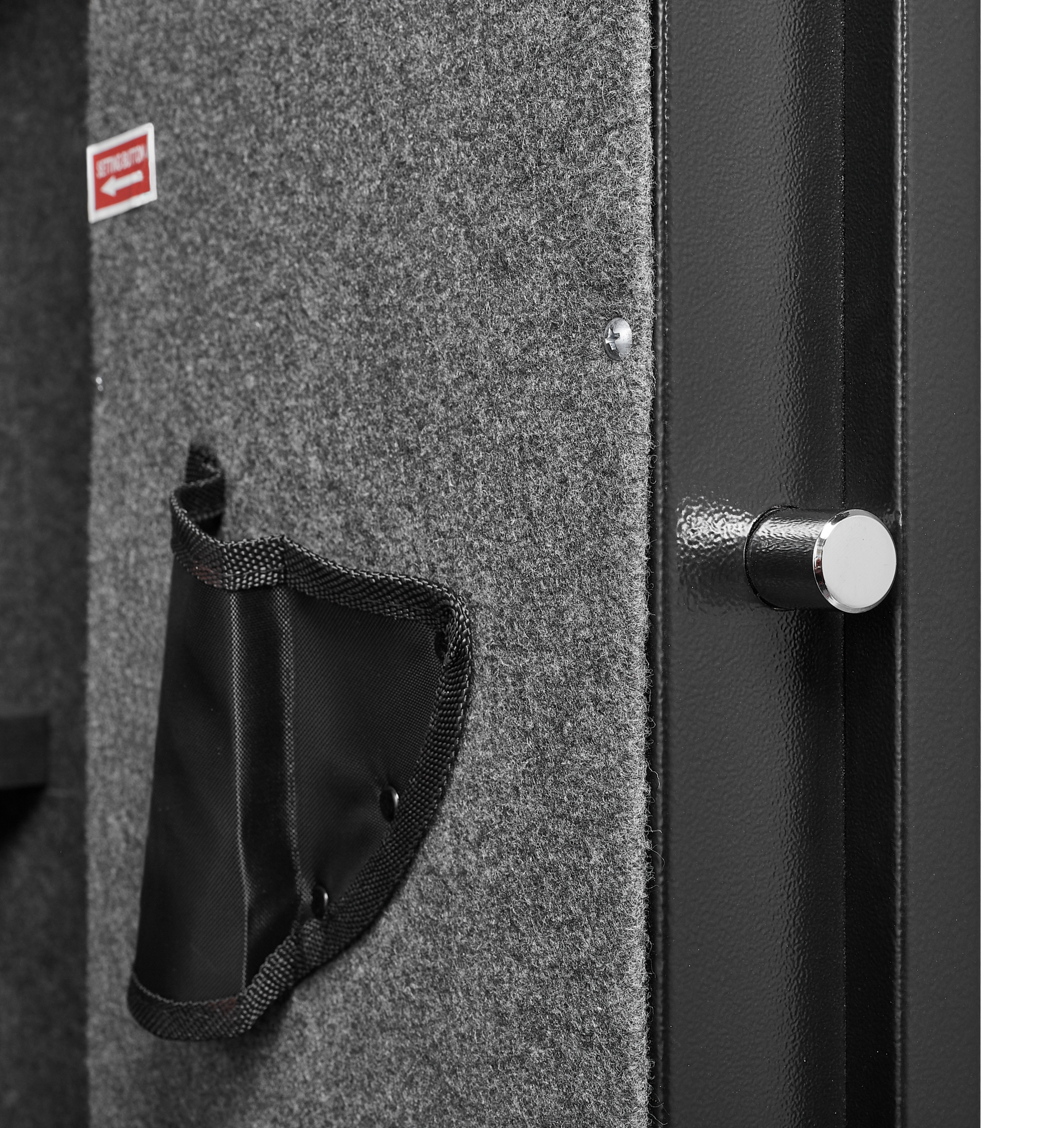 5 gun safes with 3 pistol pockets, quick access biometric adjustable heavy-duty gun rack mounted gun safes