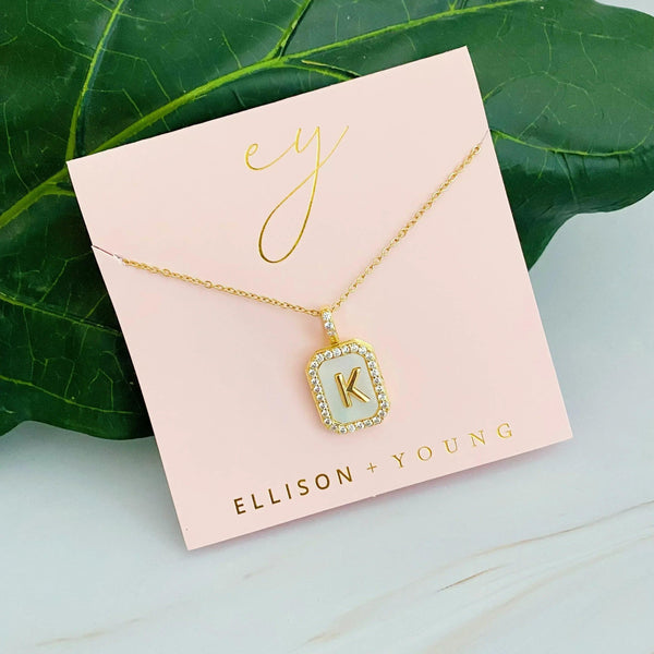 Initial Deco Open Locket Pendant Necklace - Gifts for You 'n Me