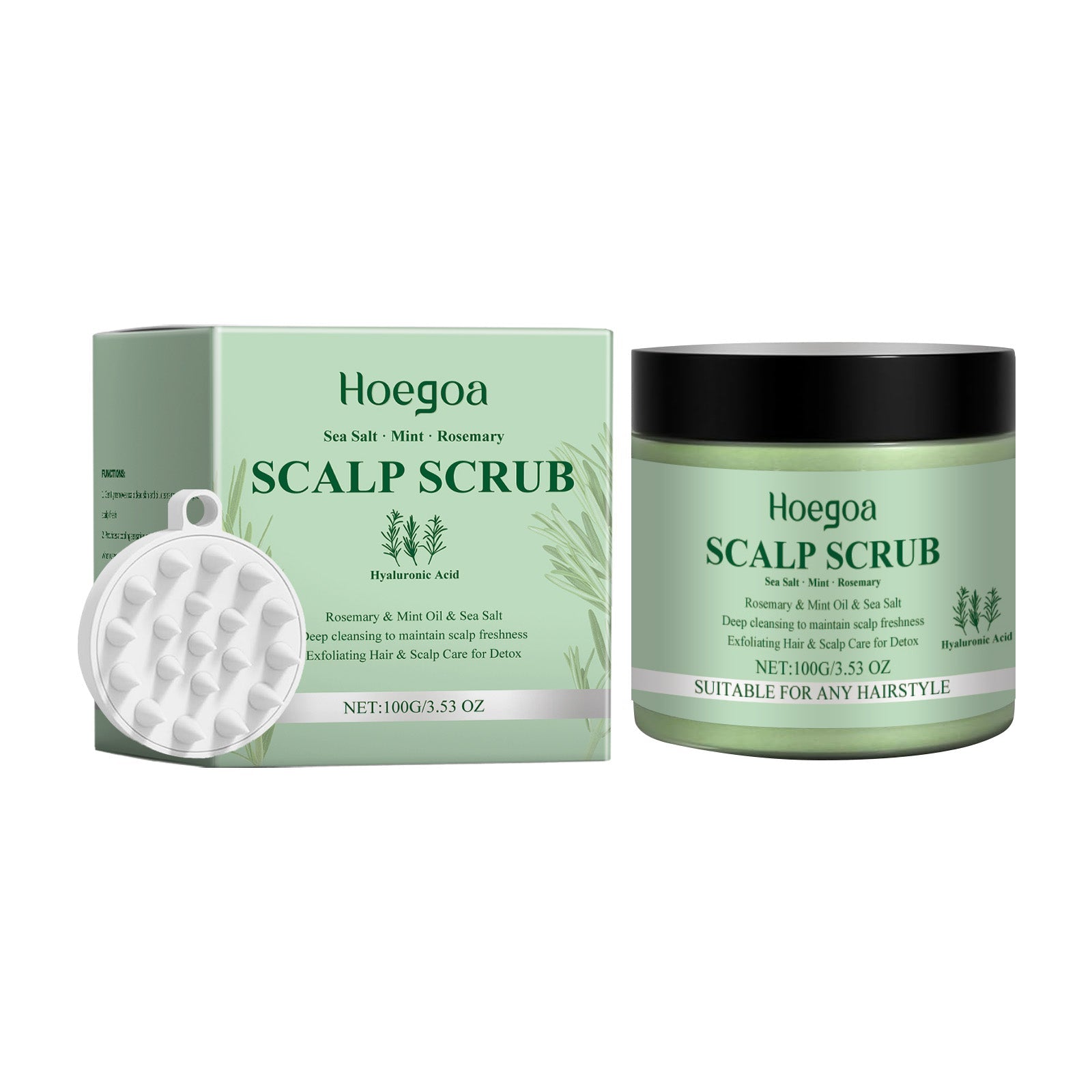 Rosemary Scalp Scrub, A Gentle, Cleansing, Moisturizing, Refreshing And Soothing Scalp Scrub