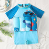 Boys' buoyancy swimsuit boys' short-sleeved one-piece swimsuit children's infant swimming swimsuit - m20—1 / 90