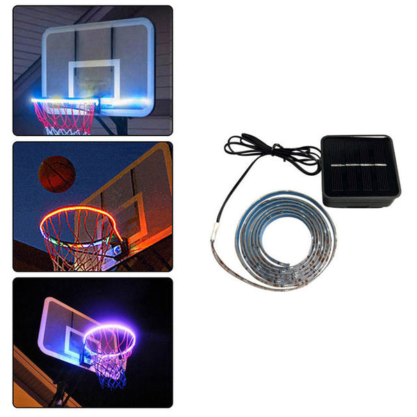 1 PCS LED Basketball Hoop Light Basketball Rim Changing Induction Lamp Shoot Hoops Solar Light Playing At Night LED Strip Lamp - Gifts for You 'n Me