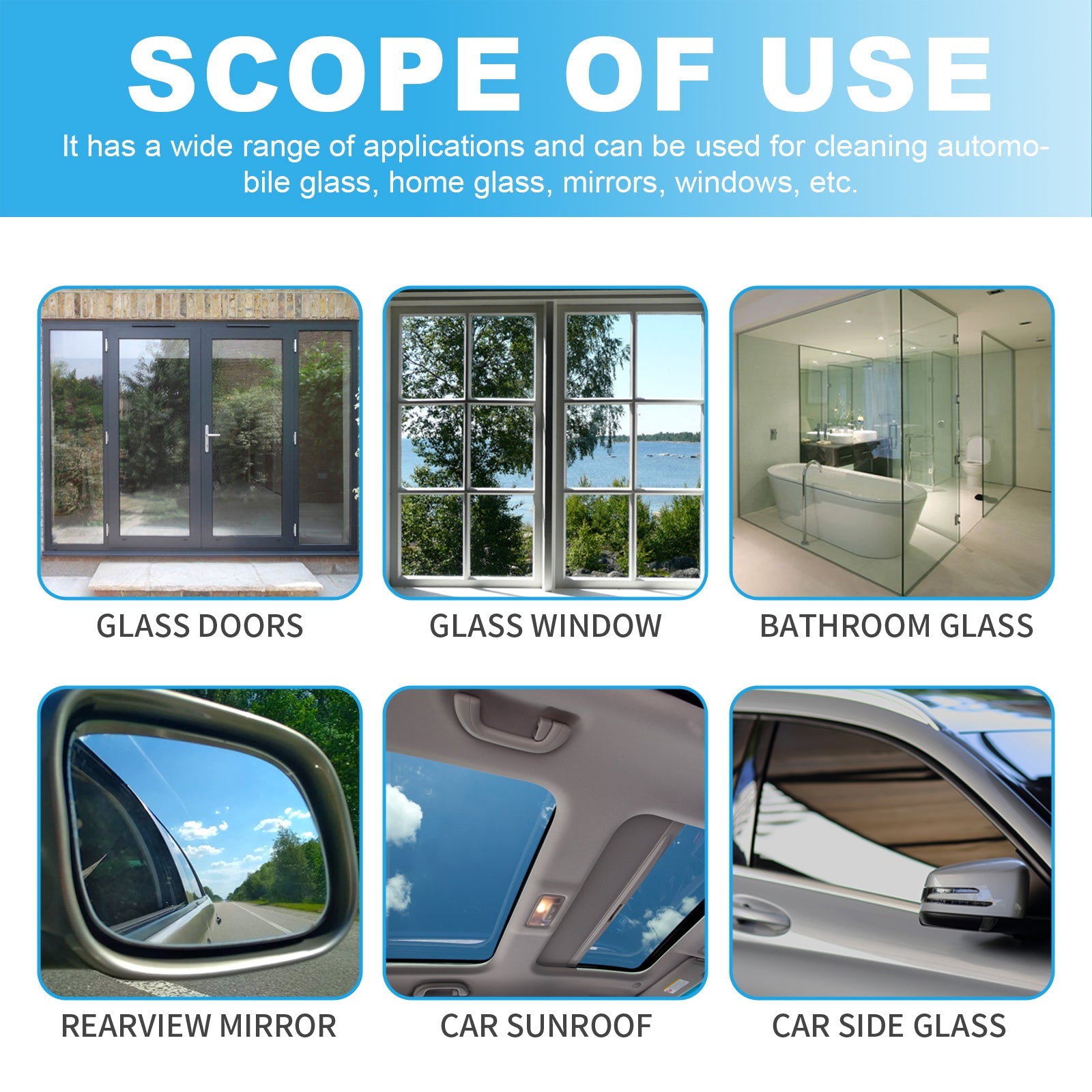 Glass Cleaning Sheet Car Rearview Mirror Sunroof Bathroom Glass Water Stain And Scale Mirror Decontamination