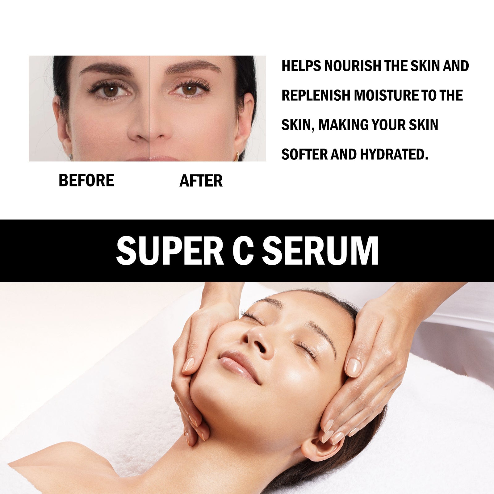 Super C Serum, Refresh The White Skin Hydrating Moisture Soft Delicate Skin Essence