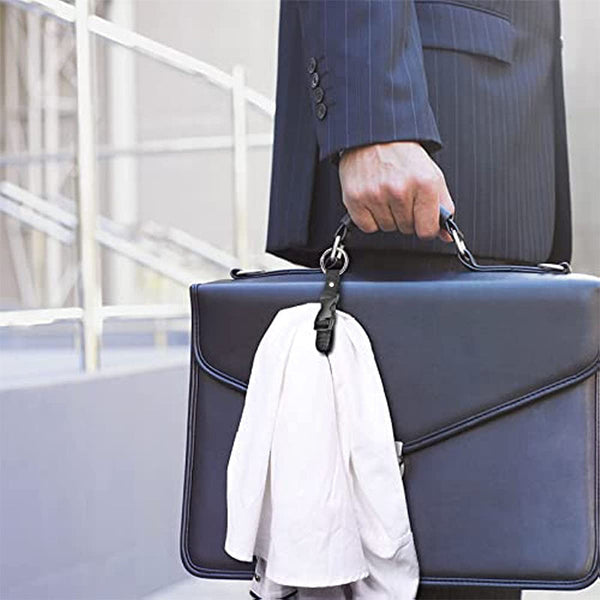 Portable Black Nylon Anti-Theft Luggage Strap, Bag Clip for Multi-Tool, Camping & Hiking