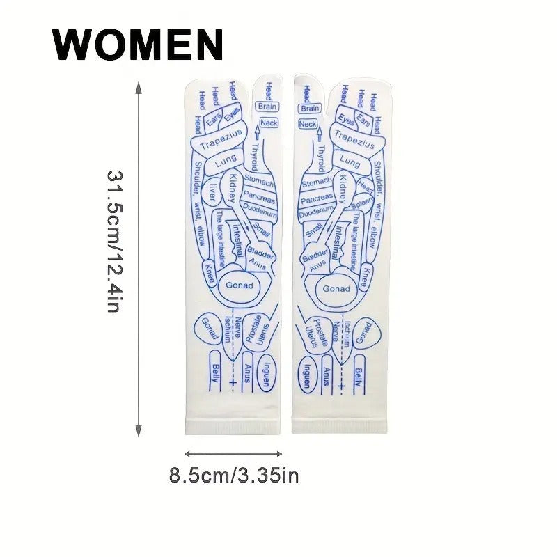 Reflexology Socks Women Foot Massage Meridian Acupoint Reflex Area Acupoint Socks And Foot Acupoint Illustration Socks for Foot