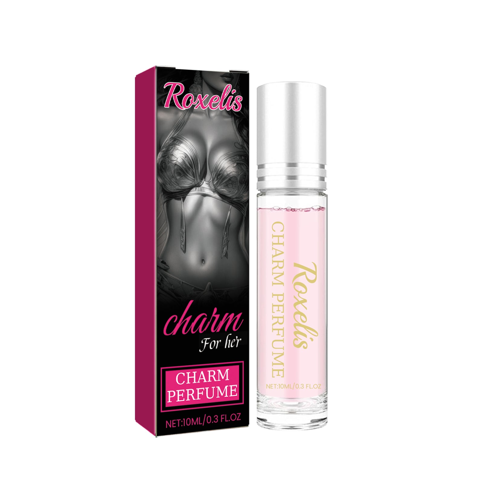Charm Perfume, Women With Light Fragrance Wrist Neck Legs Lovers Body Fragrance Natural Clear