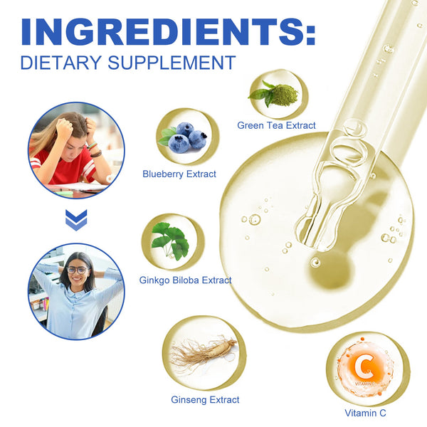 Brain Boost Plus, Relieve Anxiety Fatigue Enhance Energy Body Care Drops