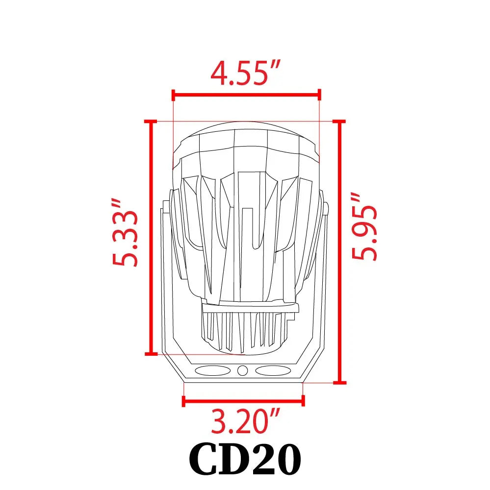 CD20 20W AC12V Low Voltage Ground LED Aluminum Spotlight Waterproof Outdoor Fixture