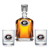 University of Georgia Capitol Decanter with 2 Glasses