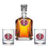 Iowa State University Capitol Decanter with 2 Glasses