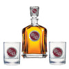 Florida State University FSU Logo Capitol Decanter with 2 Glasses