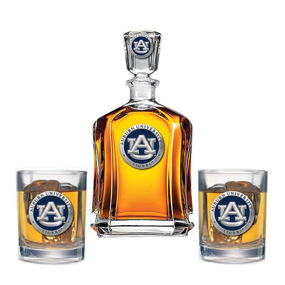 Auburn University Capitol Decanter with 2 Glasses