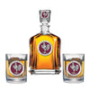 Virginia Tech University Hokies Capitol Decanter with 2 Glasses