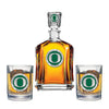 University of Oregon Capitol Decanter with 2 Glasses