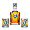 Michigan State University Capitol Decanter with 2 Glasses