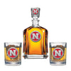 University of Nebraska Capitol Decanter with 2 Glasses