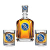 University of Kansas Capitol Decanter with 2 Glasses