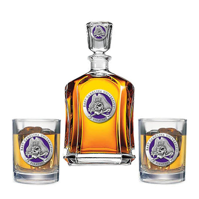 East Carolina University Capitol Decanter with 2 Glasses