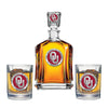 University of Oklahoma Capitol Decanter with 2 Glasses