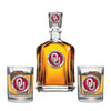 University of Oklahoma Capitol Decanter with 2 Glasses