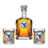 West Virginia University Capitol Decanter with 2 Glasses