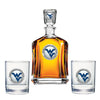 West Virginia University Capitol Decanter with 2 Glasses