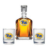University of Pittsburgh Capitol Decanter with 2 Glasses
