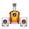 Stanford University Capitol Decanter with 2 Glasses
