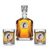 University of Cincinnati Capitol Decanter with 2 Glasses