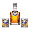 Kansas State University Decanter with 2 Glasses