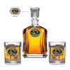 University of Missouri Capitol Decanter with 2 Glasses