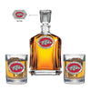 University of Arkansas Capitol Decanter and 2 Glasses