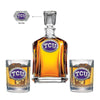 Texas Christian University Capitol Decanter with 2 Glasses